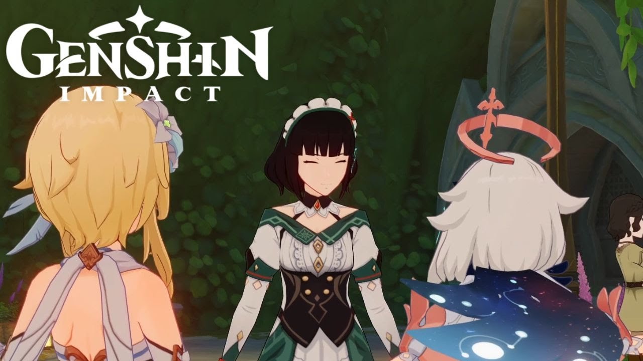 katheryne walking out and about (ENG Dub) | Sumeru Archon Quest | Genshin Impact 3.0