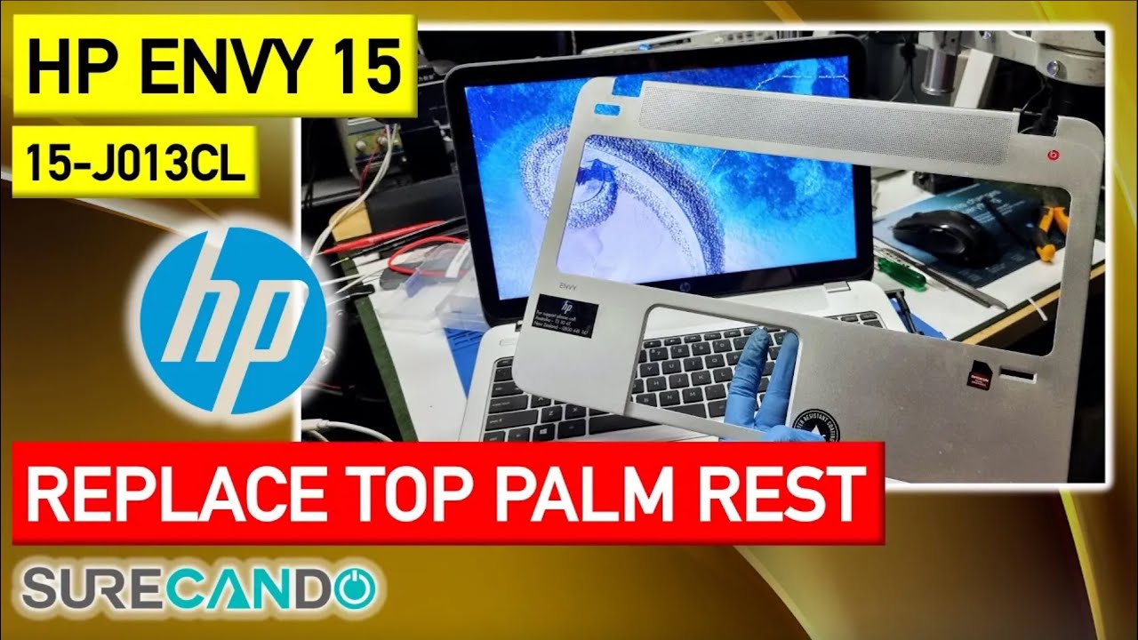 HP Envy 15 15-J Top Palm Rest Replacement Guide Fix Broken Hinge Keyboard Full Disassembly Tough one