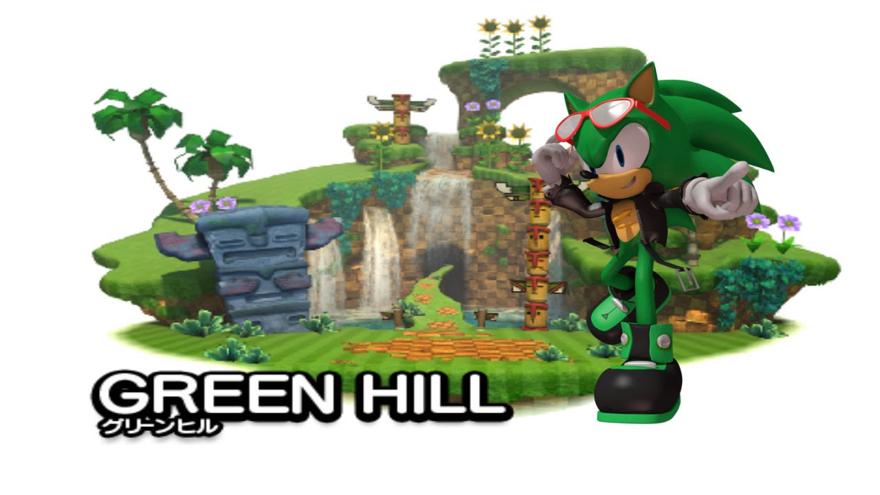 Green Hill Act 2 with Scourge the Hedgehog mod.