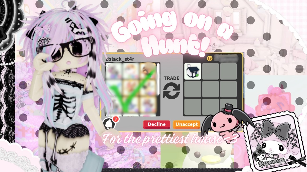 🌸 Going on a Hunt for a new **PASTEL GOTH** HOUSE!! + Exploring the best CUTECORE Builds !! 🍥🦇
