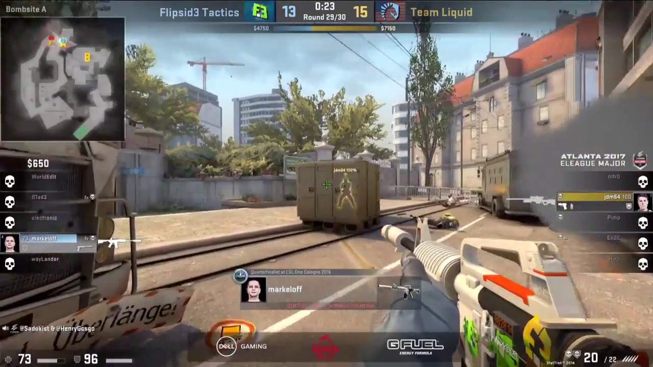 markeloff 1vs3 Team Liquid ( clutch! ) ELEAGUE MAJOR 2017