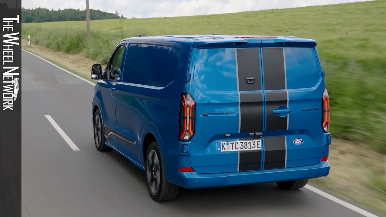 2025 Ford E-Transit Custom Sport | Digital Aqua Blue | Driving, Interior, Exterior [4K]