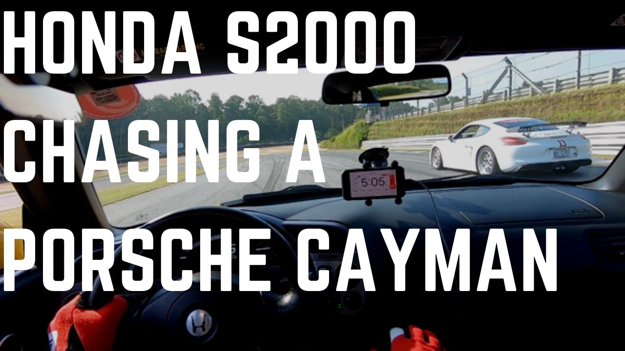 Honda S2000 chasing a Porsche Cayman