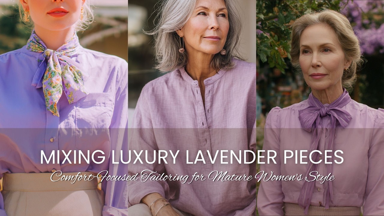 ✨ Mixing Luxury Lavender Pieces with Comfort-Focused Tailoring for Mature Women's Style 👵