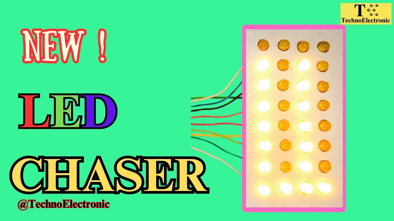 New LED Chaser Circuit Using NE555 And 74HC595 IC