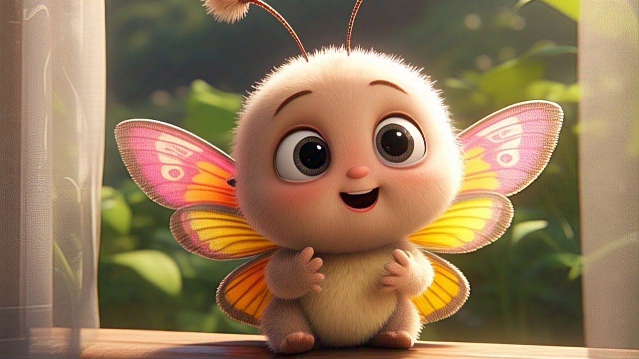 The Butterfly Flew, But Couldn't Fly & More | Cute Animated Butterfly Song for Kids | English Rhymes