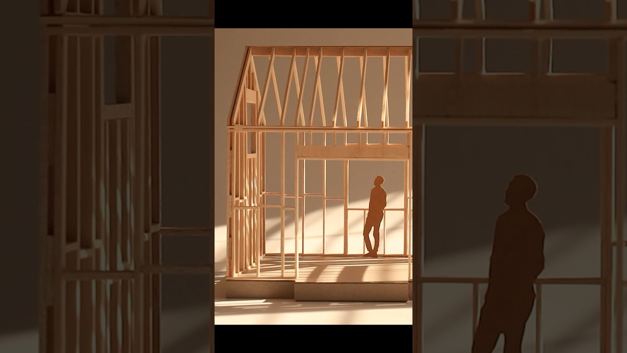 Ever wondered how a house looks like without its skin? #diywoodworking #scalemodel #architecture