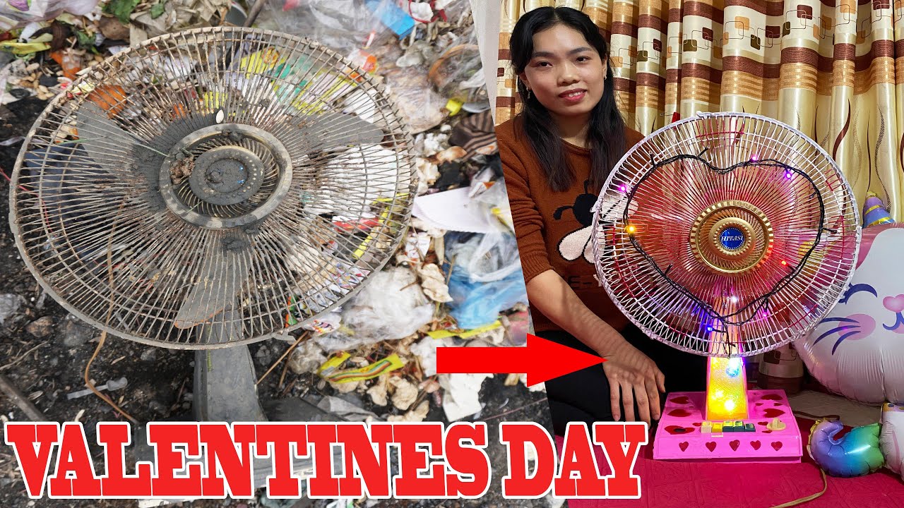 Girl Restoration Fan Old💚Happy valentines day ❤️  I restored the old fan from the landfill