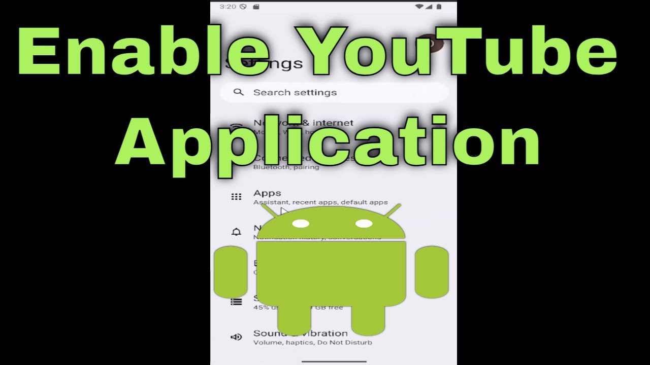 How To Enable YouTube Application - Enable YouTube App in Android Phone [2026]