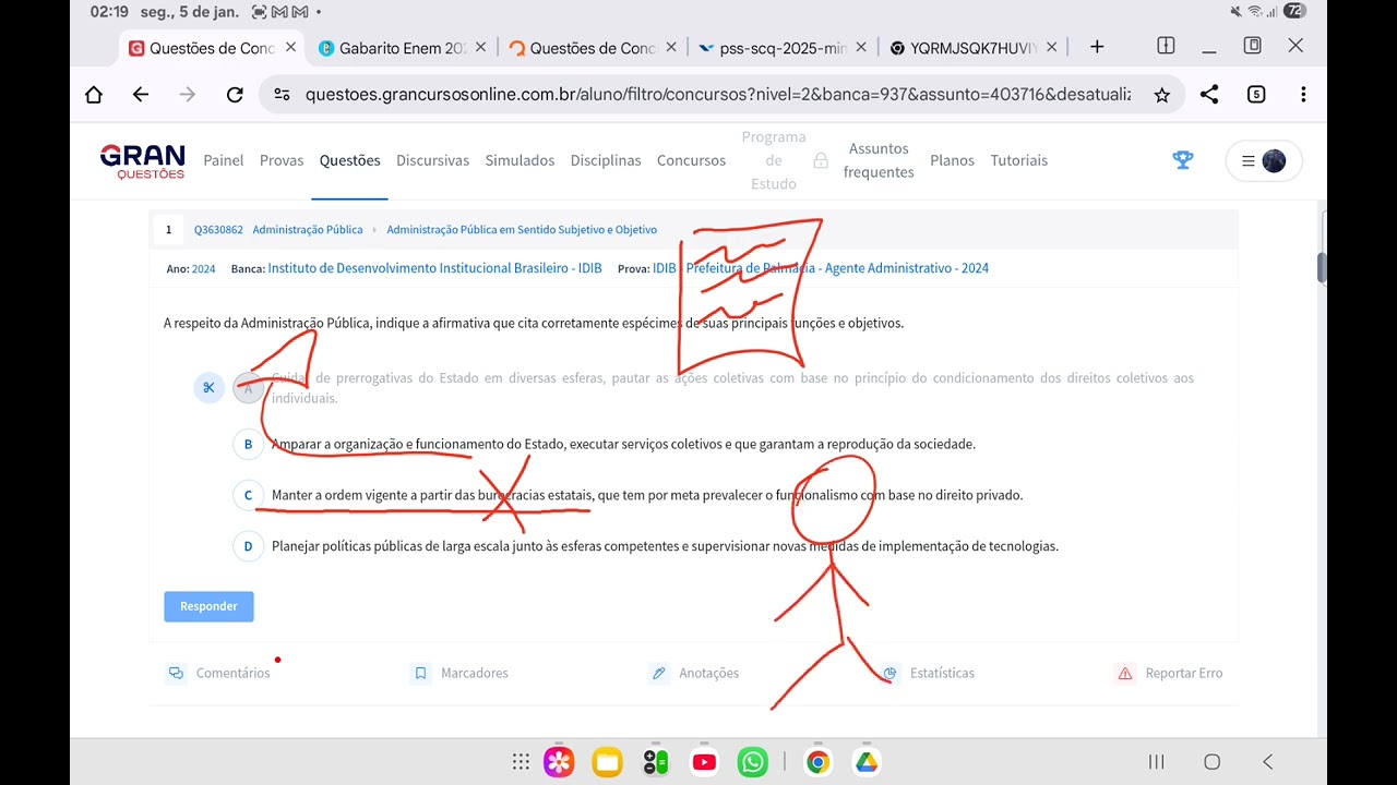 PREPARAÇÃO POR QUESTÃO / BANCA IDIB - A respeito da Administração Pública, indique a afirmativa que
