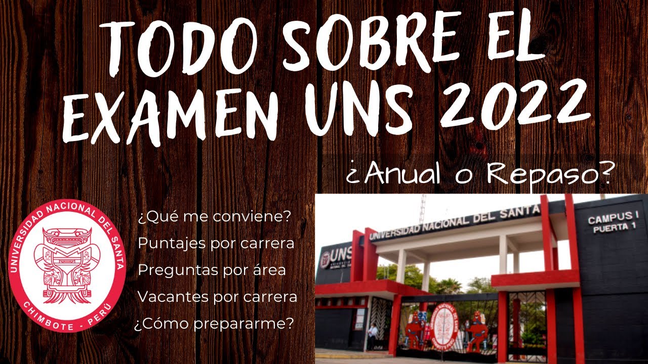 🔴Universidad Nacional del Santa 2022 👌 Examen de admisi&oacute;n UNS. Academia Euclides