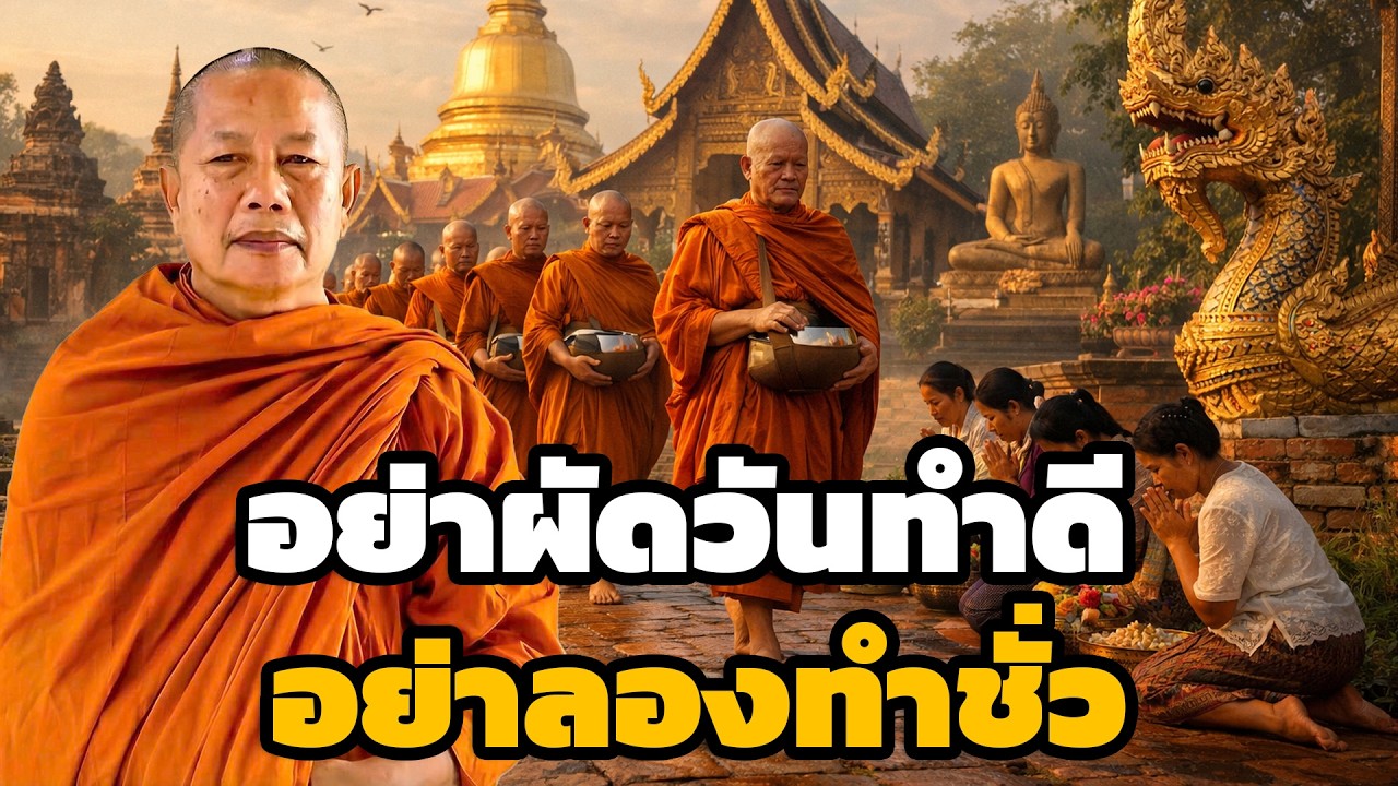 ทำดีวันนี้อย่าผัดวัน ทำชั่ววันนี้อย่าลอง ผลกรรมไม่เคยลืม  ธรรมะคลายทุกข์ พระมหาบุญช่วย ปัญญาวชิโร 5