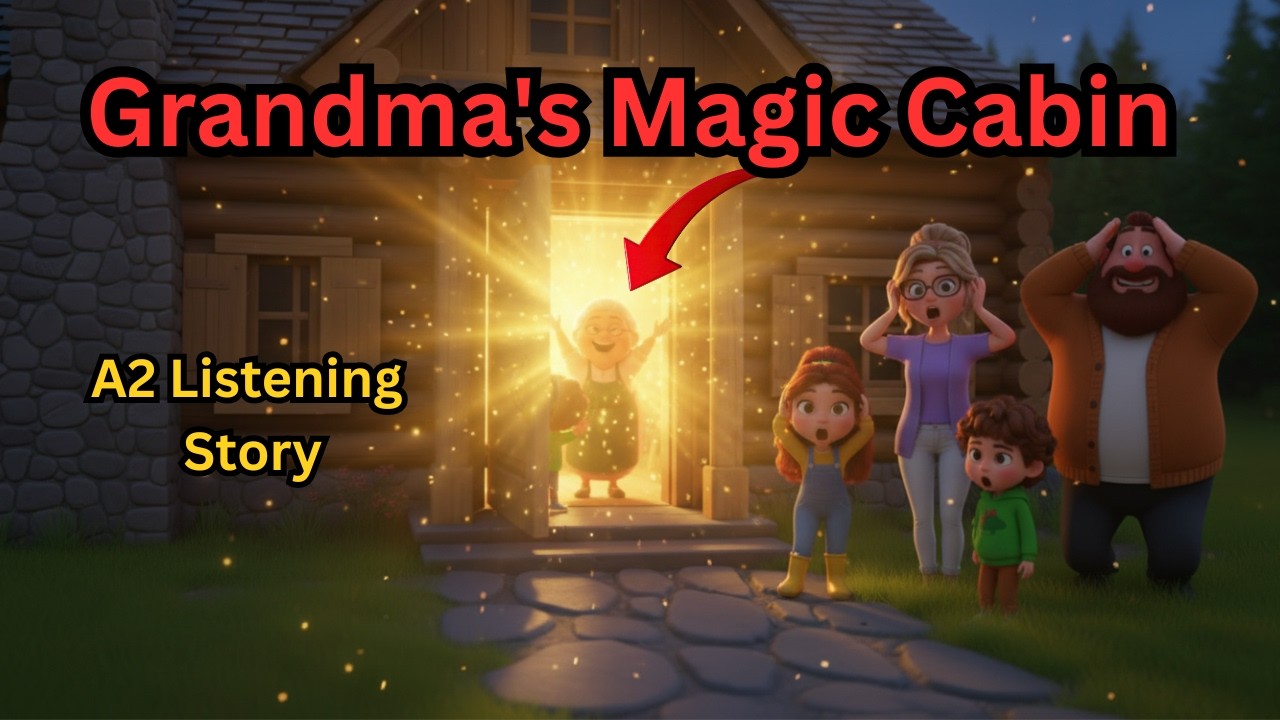 Grandma's Magic Cabin 🏠 | Easy English Listening Story (A2 Level)