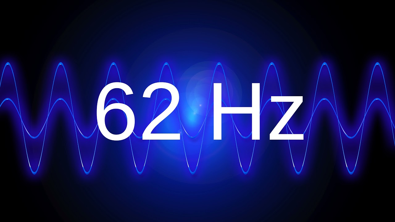 62 Hz clean pure sine wave BASS TEST TONE frequency