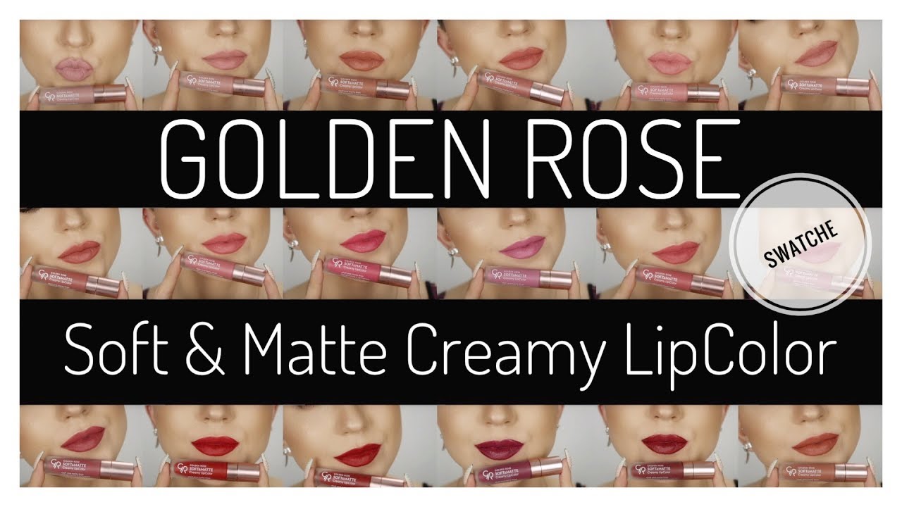 🔥HOT🔥NOWE MATOWE PŁYNNE POMADKI od GOLDEN ROSE | SWATCHE SOFT & MATTE Creamy LipColor | kitulec