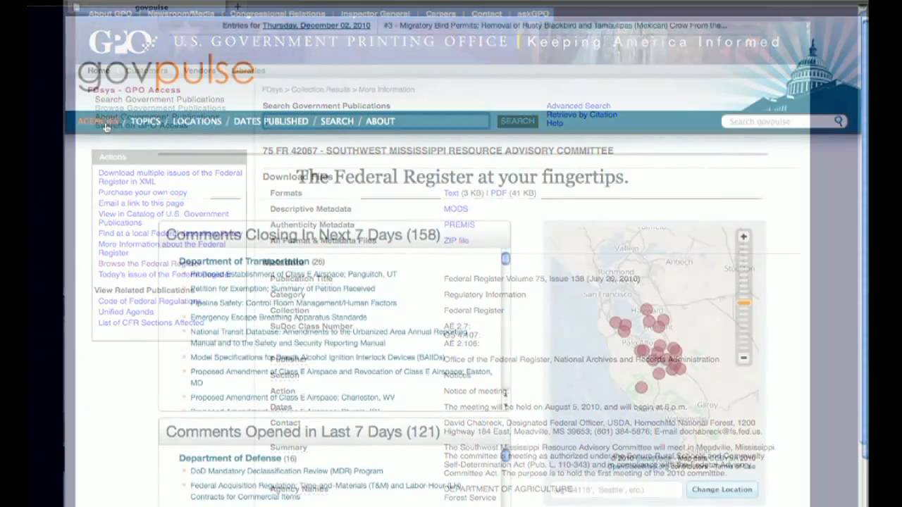 Innovation Gallery, Creating Federal Register 2.0