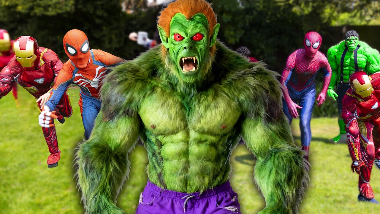 Werewolf Hulk VS Avengers - Hide and Seek!