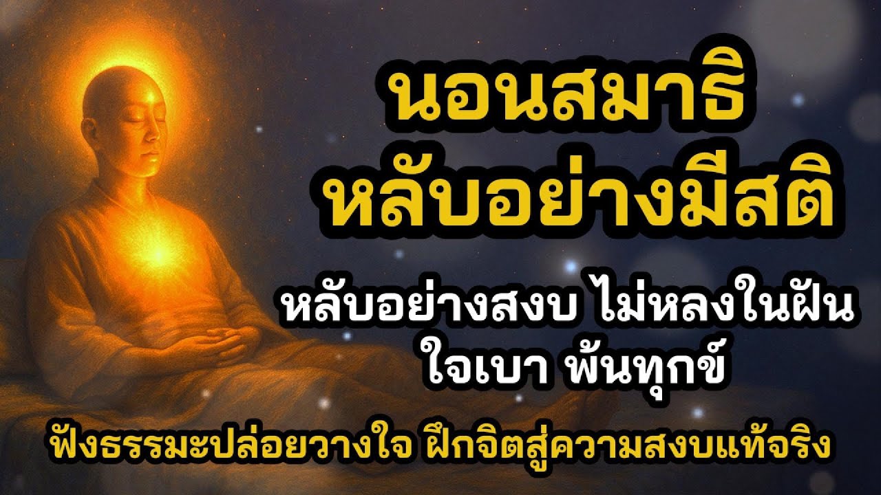 หลับแต่ไม่หลง นอนสมาธิ หลับอย่างมีสติ l ฝึกสติสู่ความพ้นทุกข์ l ฟังธรรมะปล่อยวางใจ ฝึกจิตสู่ความสงบ