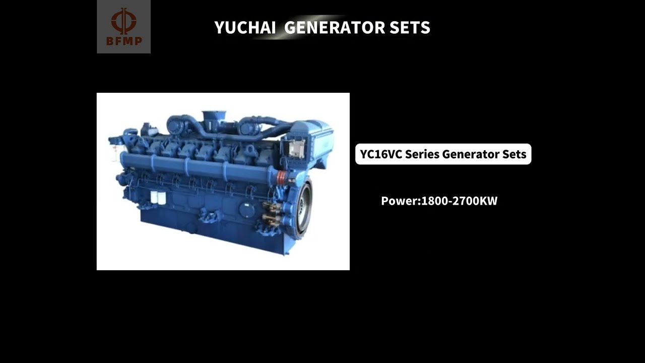 YUCHAI marine generator sets MTU 4000 diesel engines YC16VC gensets 20KW-2700KW