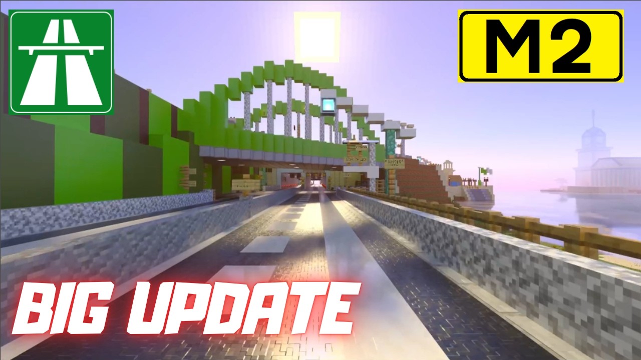 Minecraft Freeway M2 Anularis Autovia: КРУПНОЕ ОБНОВЛЕНИЕ! Проезжаем через остров Ирния 2025
