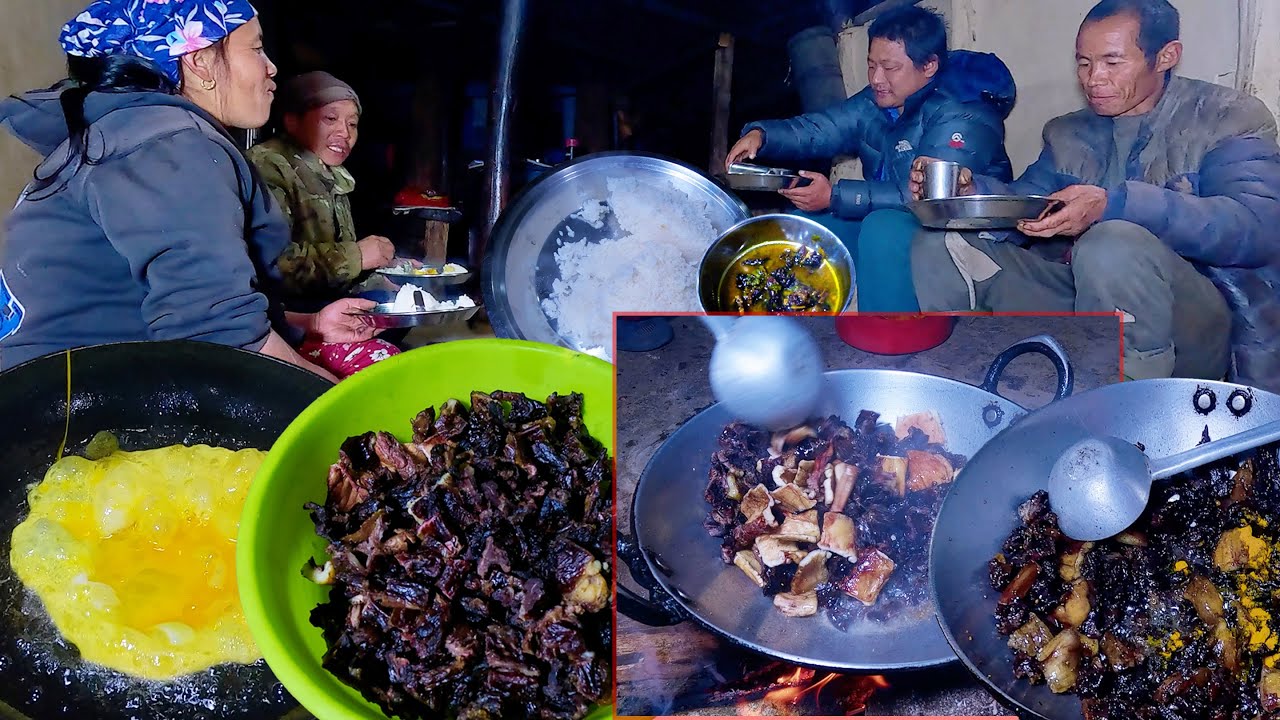 buff at dinner CALL brother & Koich kanchha  कल दाजु र  कोइँच कान्छा || village dinner recipe ||