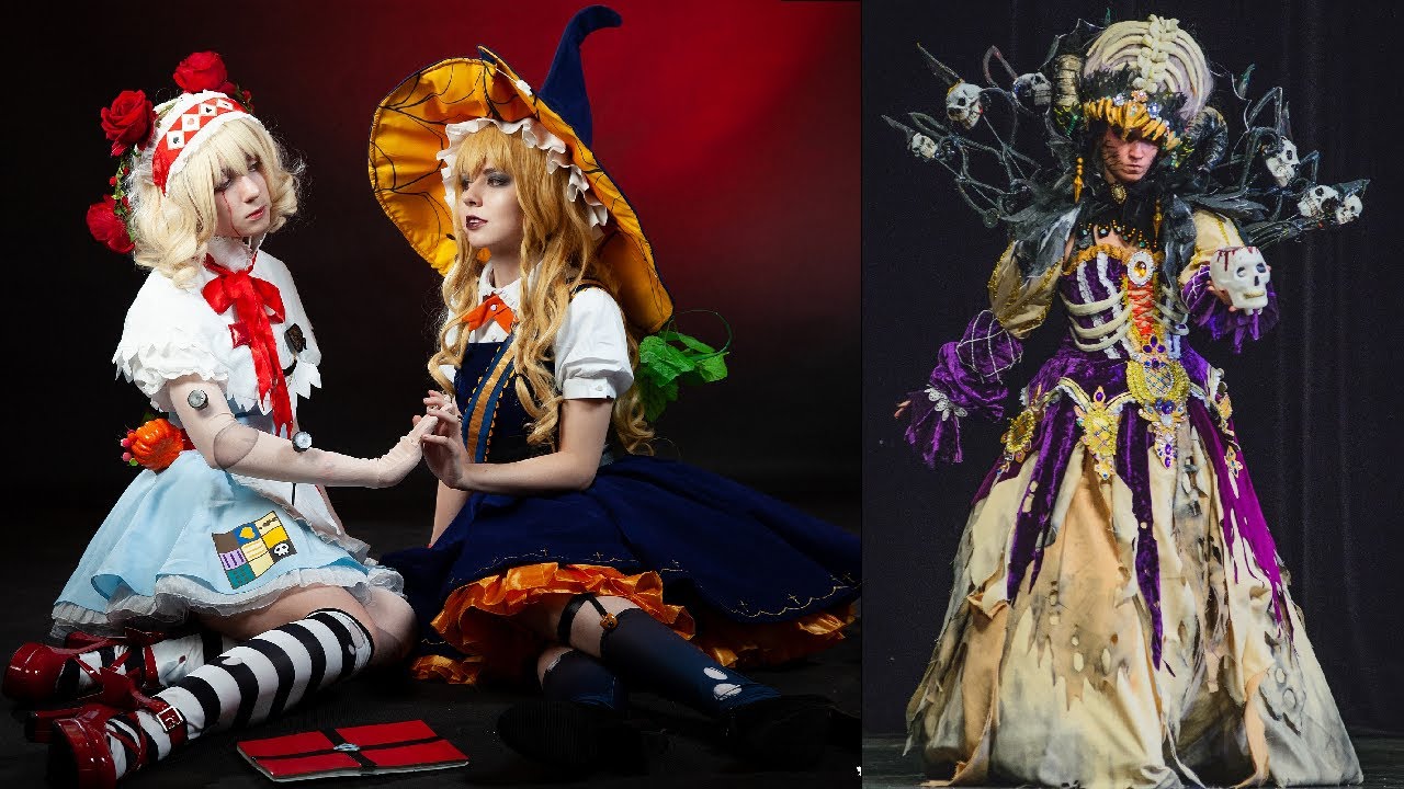 Touhou Alice and Marissa Halloween Cosplay, Sakizou Art Necromancer Cosplay and OC at Toguchi 2019