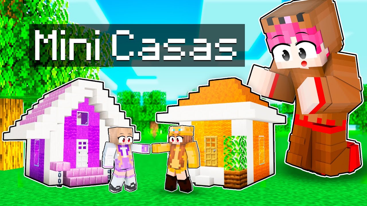 Lyna vs Mandarina: Reto de MINI CASAS en Minecraft!