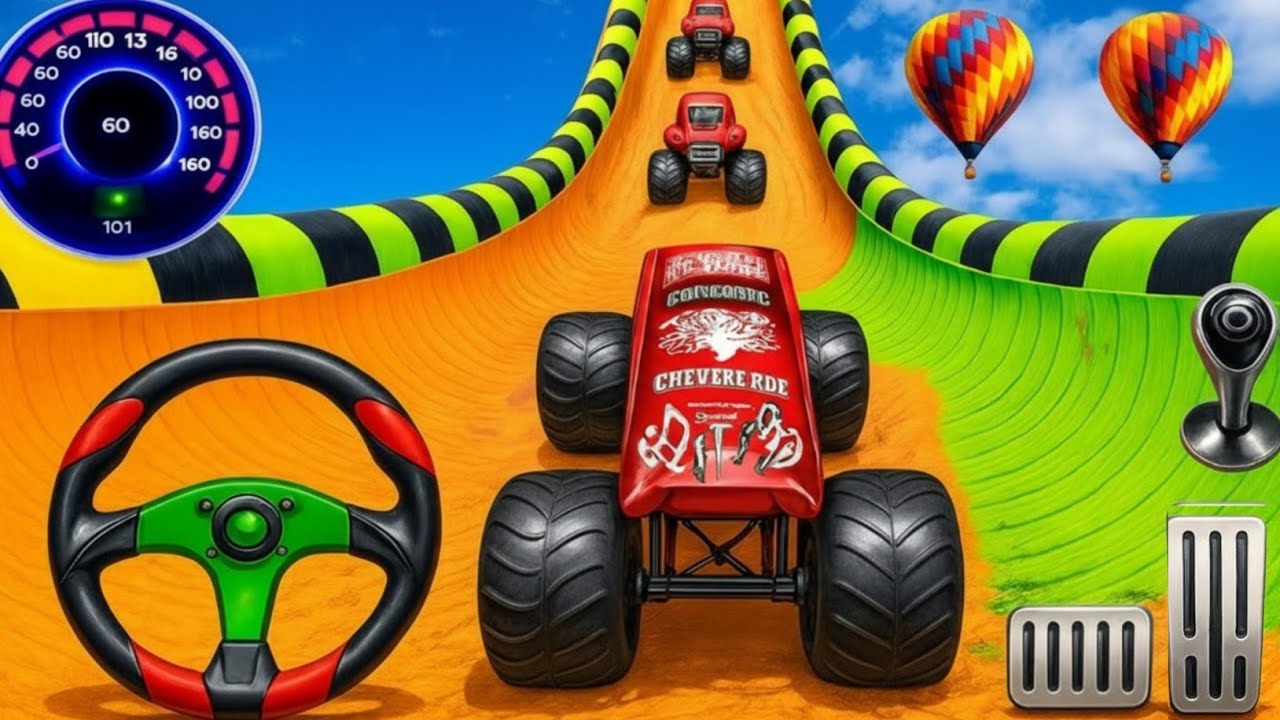 🔥 Extreme Monster Truck Mega Ramp Racing | Insane Stunts Gameplay 2025