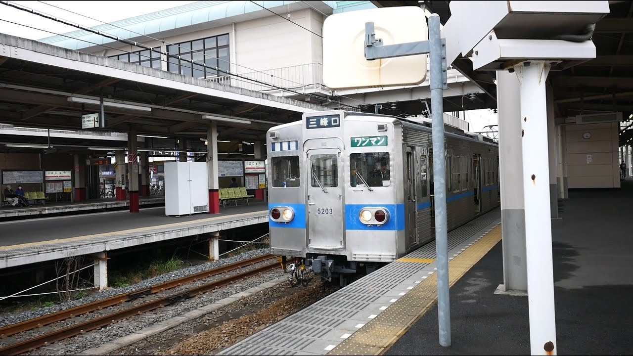 秩父鉄道 各駅停車 （5000系運行） 超広角車窓 進行左側 羽生～三峰口