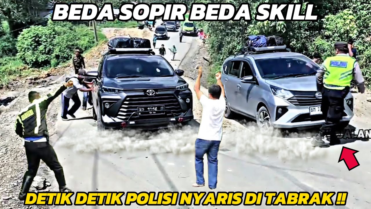 BEDA SOPIR BEDA SKILL ‼️|| Detik Detik Mobil FWD Meluncur Hampir T4brak POLISI ‼️