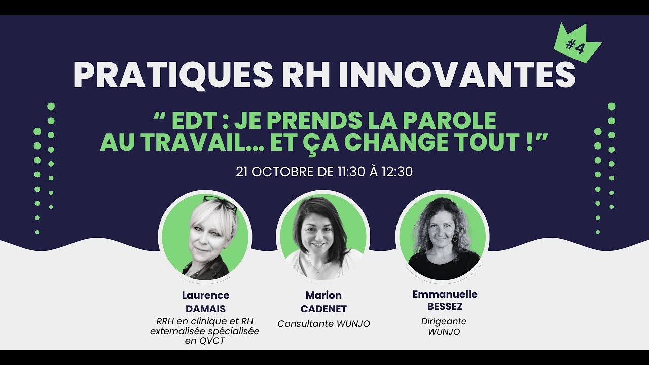 EDT : Je prends la parole au travail, et ça change tout !
