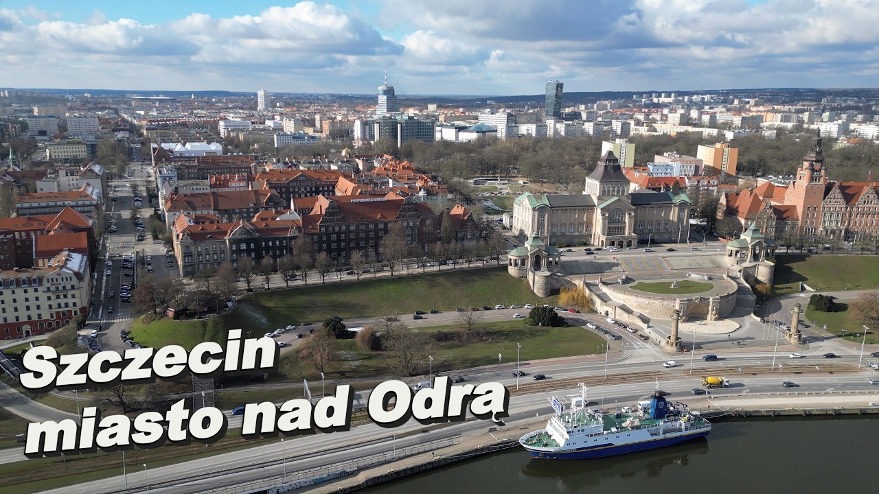 2026. 4K Dron. Szczecin miasto nad Odrą