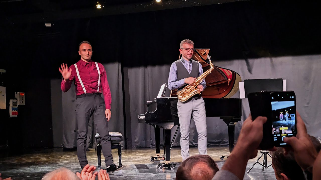 David Hernando Vitores (Saxophone) and Sandro Bakhuashvili (Piano). Concert in Madrid.