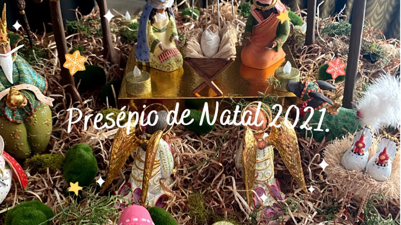 Presépio de Natal com peças da Mackenzie Childs.