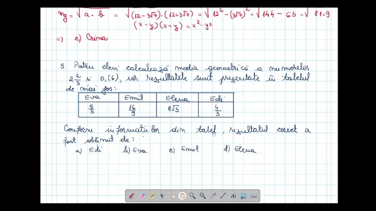 Matematică – Clasa 8 – Recapitulare initiala– Lecția 3 – Explicații, exemple și probleme rezolvate