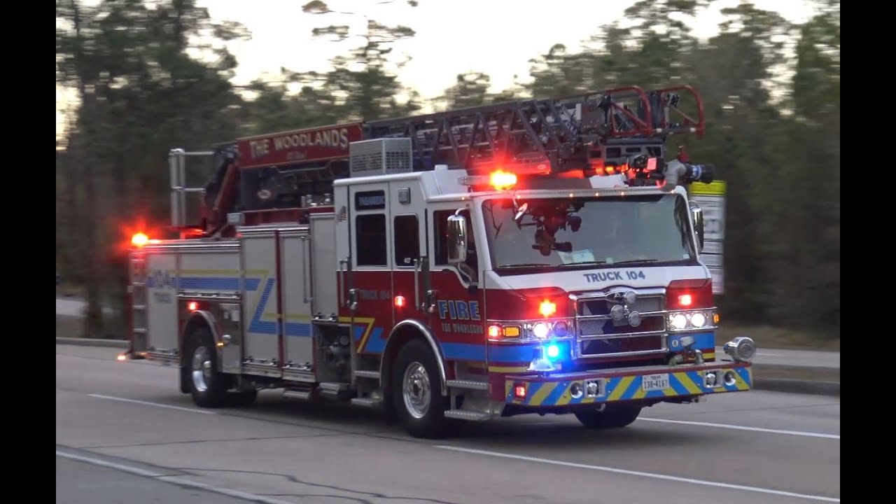 Truck 104 & Medic 04 to MVA [The Woodlands Fire Department][MCHD]
