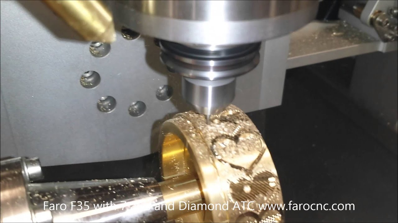 Faro F35 CNC making an Hearts Bangle