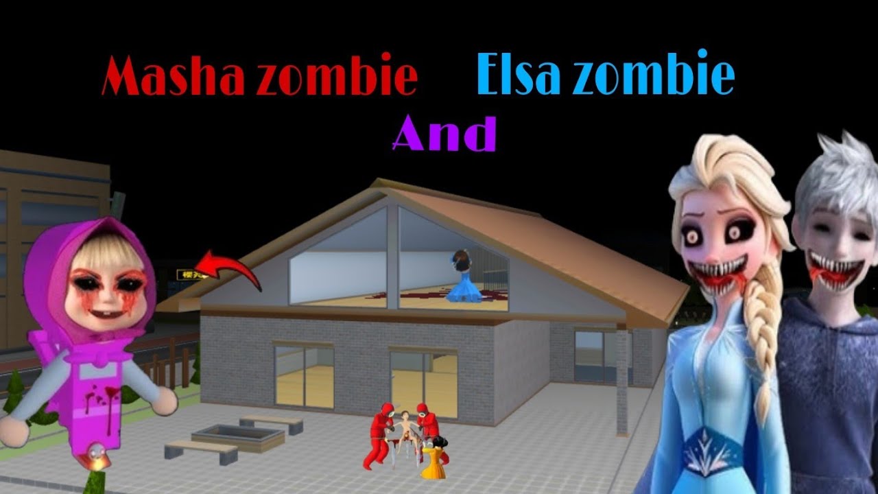 Masha Zombie And Elsa Zombie Killed Yuta Mio 👹😱||Sakura School Simulator Horror Drama 👹😱||