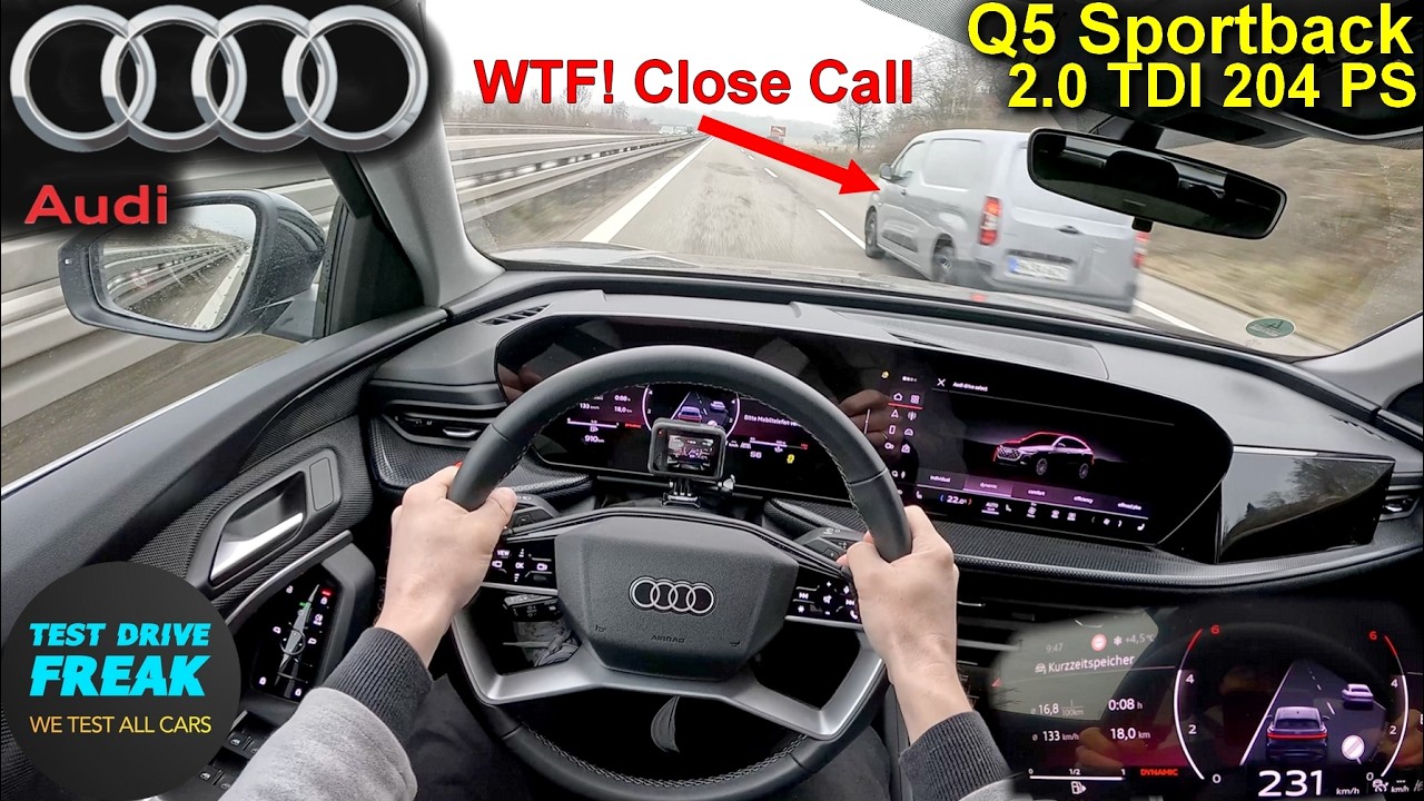 2026 Audi Q5 Sportback 2.0 TDI Quattro (204 PS) TOPSPEED POV 🚗 Autobahn Drive | No Speed Limit