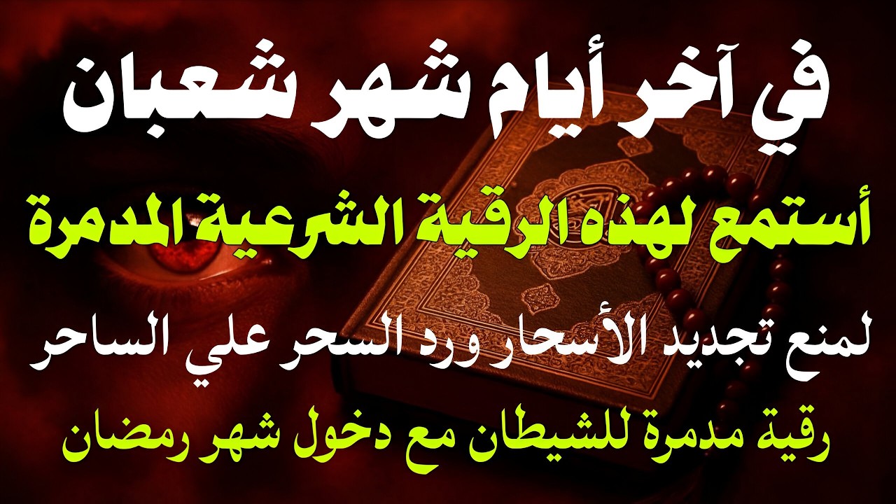 أقوي رقية شرعية مدمرة في آخر آيام شهر شعبان لمنع تجديد الأسحار و رد السحر على الساحر و استخراج المس