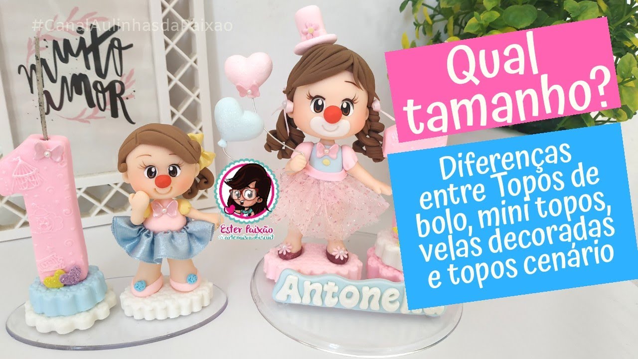 Diferenças entre topo mini topo vela e topo cenário #INICIANTES