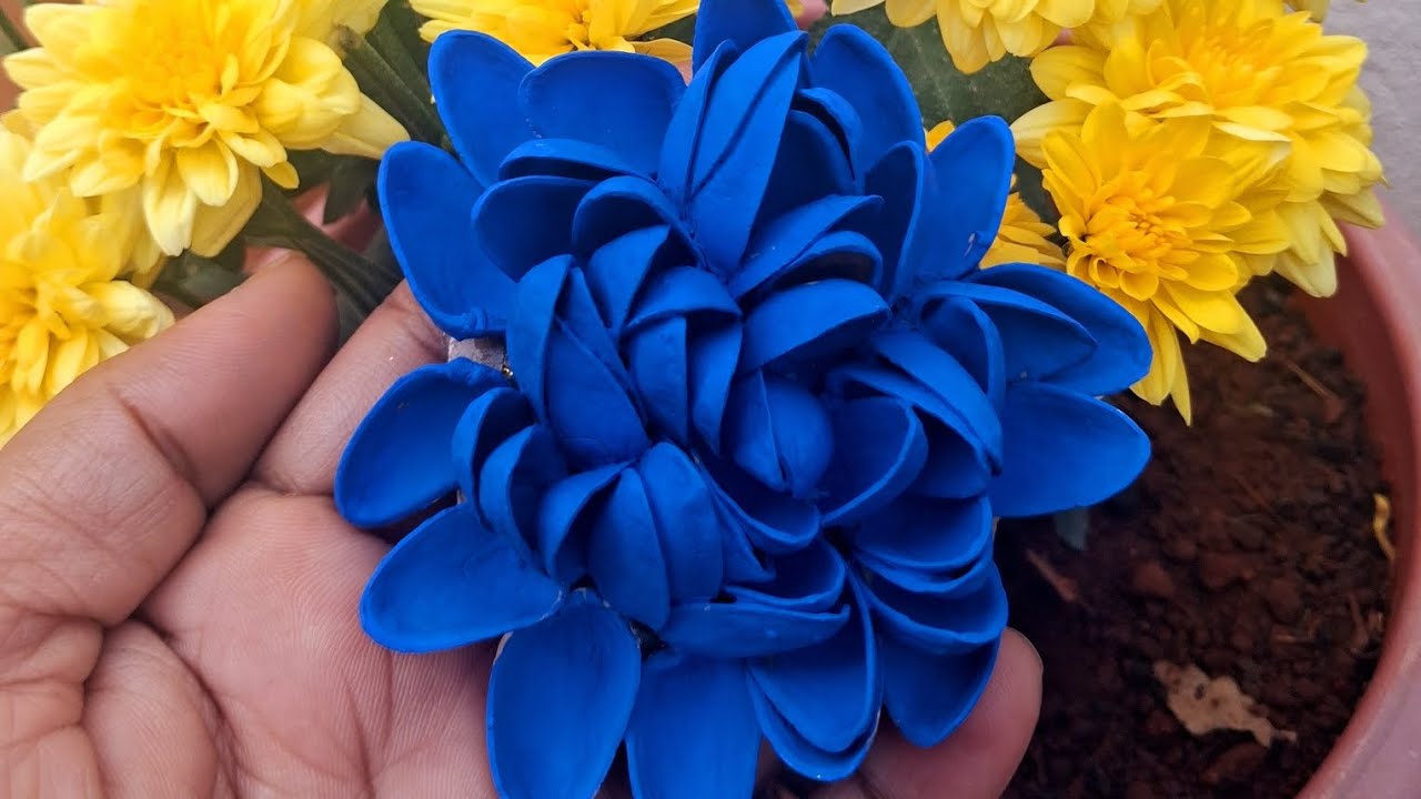 Pistachio Shell Flower Making at Home | Best Out of Waste Craft
