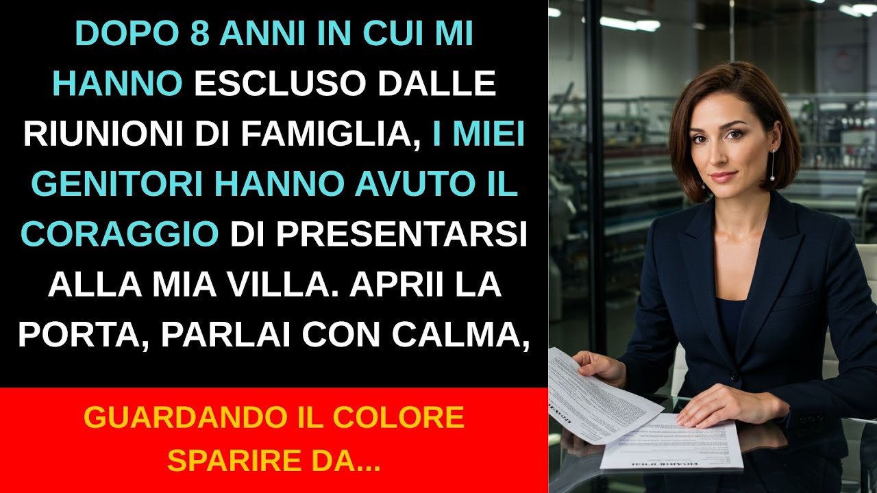 Dopo 8 anni che mi hanno escluso dalle riunioni di famiglia, i miei genitori ebbero il coraggio di…