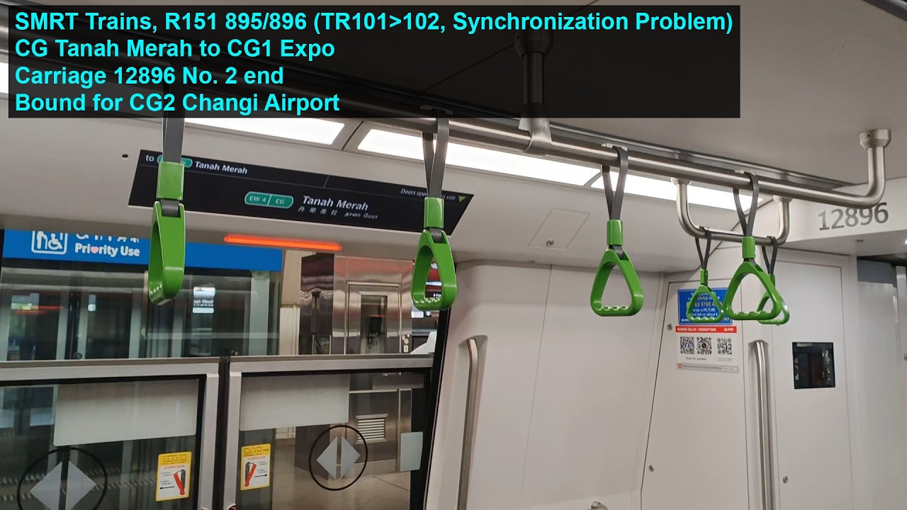 [Synchronization Problem] SMRT Trains - Joyride on ALS R151 895/896 from CG TNM [D/E] → CG1 XPO