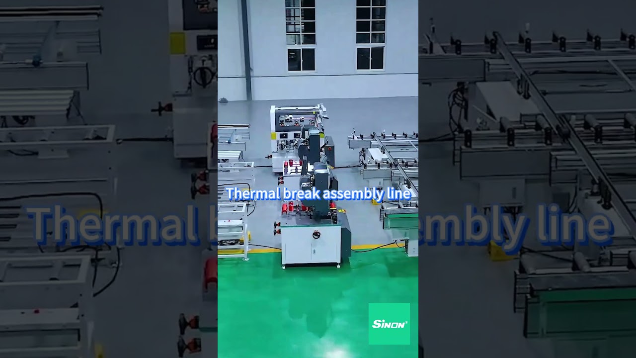 Thermal break assembly line machine (knurling machine, crimping machine)  #sinonmachine