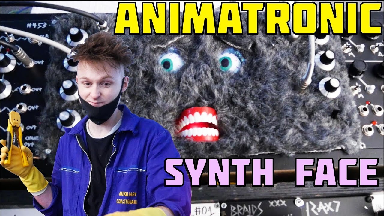 Animatronic DIY Musical Robotic Face On A Modular Synthesiser