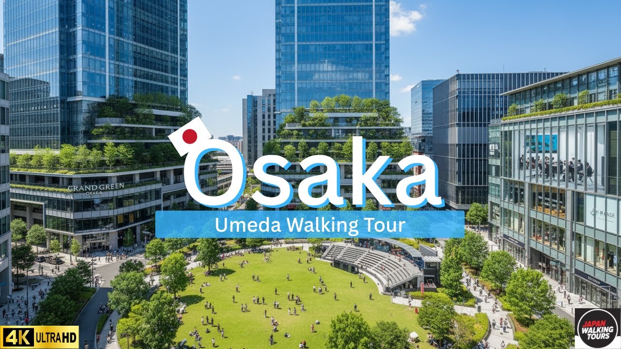 【4K HDR】🇯🇵 Relaxing Walk in Osaka's Umeda | A Peaceful City Oasis with Picnic Vibes