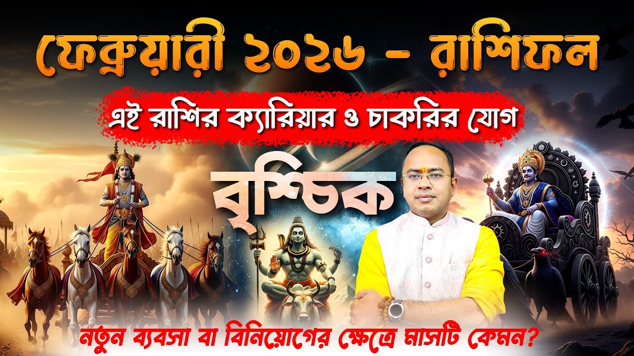 বৃশ্চিক রাশি ফেব্রুয়ারী ২০২৬ রাশিফল | আমূল বদলে যাবে জীবন? | Santanu Dey