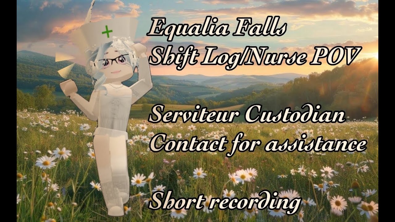 ˗ˏˋ꒰ 💝 ꒱ Equalia Falls Shift Log/Nurse POV w Kona! -EQUALIA UPDATE COMING SOON! - *ੈ✩‧₊˚