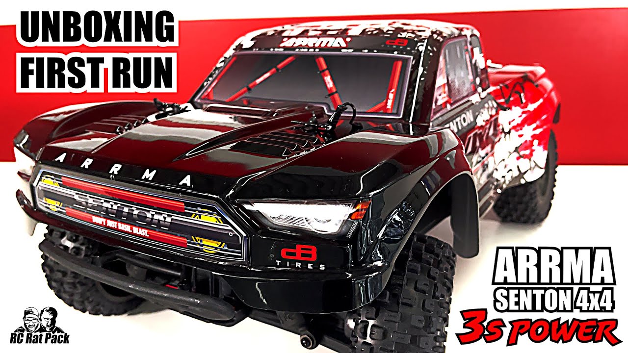ARRMA SENTON 4x4 BLX 3s  - UNBOXING - FIRST RUN - VERGLEICH MIT TRAXXAS SLASH 4x4 3s